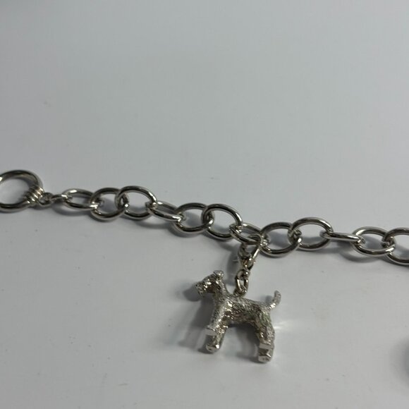 Y2K Charm Bracelet in Silver Tone with Cute Charms Dog Heart Rhinestone - Picture 11 of 12